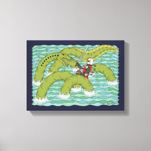 Lambton Worm en Knight Canvas Afdruk