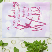 Lame de patin à glace Lame de serviette rose étinc (Plié)