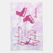 Lame de patin à glace Lame de serviette rose étinc (Vertical)