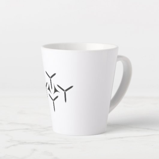 Lame gothique Latte Mug (Angle droit)