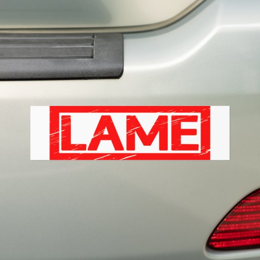 Lame Stamp Bumpersticker (Op auto)