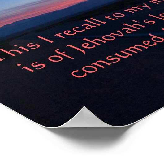 Lamentaties 3: 21-22 poster (Hoek)