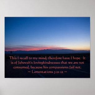 Lamentaties 3: 21-22 poster