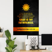 Lamentaties 3:22-23 Bijbelversie Poster (Thuiskantoor)