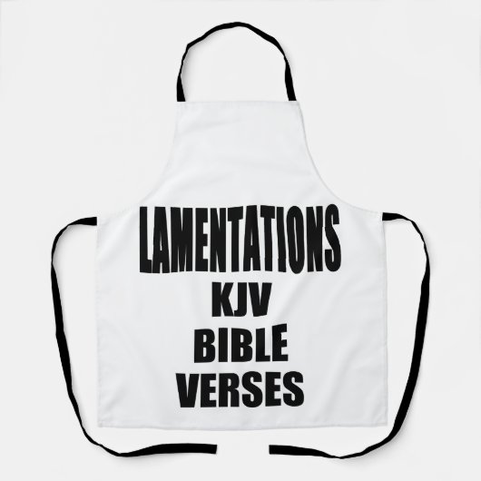 Lamentaties KJV Bijbel Verse Schort (Voorkant)