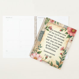 Lamentations 3:22–23 Vintage Floral Design  Planner