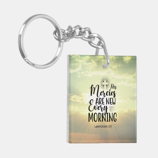 Lamentations 3:23 Zijn genootschappen zijn elke oc Sleutelhanger (Voorkant Links)