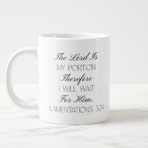Lamentations 3:24 Espérance Mug avec verset bibliq