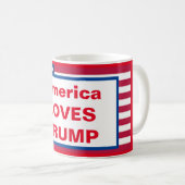 L'Amérique adore le TRUMP CAFÉ MUG (Devant droit)