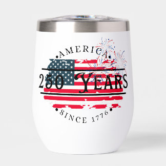 L'Amérique depuis 1776 avec drapeau/feu d'artifice