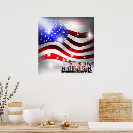 L'Amérique est toujours debout 9/11 Poster commémo (Cuisine)