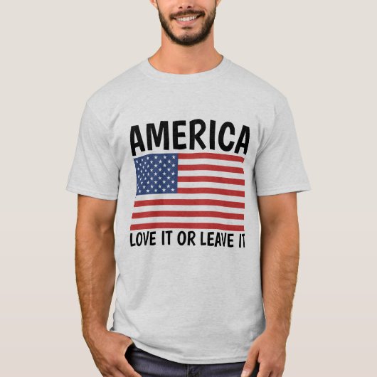 L'AMÉRIQUE L'AIME OU LAISSE SES T-shirts (Devant)