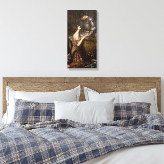 Lamia en de Soldier van John William Waterhouse Canvas Afdruk (Insitu (Slaapkamer))