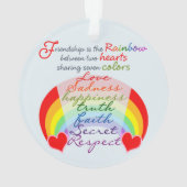 L'amitié est l'arc-en-ciel BFF Saying Design (dos)