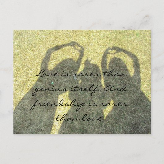 L'amitié est rare que l'amour Carte postale (Devant)