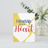 'L'amitié réchauffe le coeur' carte postale (Debout devant)