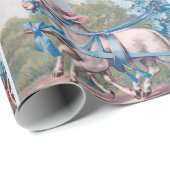 lammeren geperst in Fancy blauwe linten Cadeaupapier (Rol Hoek)