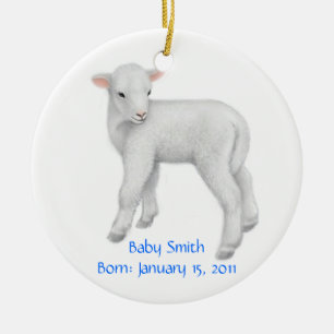  lammeren keramisch ornament