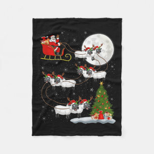 Lammeren Schaap Santa Sleigh Vliegend Grappig Magi Fleece Deken