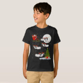 Lammeren Schaap Santa Sleigh Vliegend Grappig Magi T-shirt (Voorkant volledig)