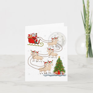 Lammeren Schaap Sinterklaas Sleigh Vliegend Grappi Kaart