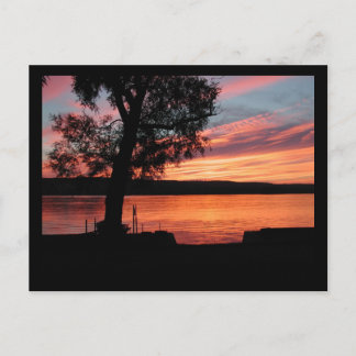Lamoka Lake Sunset Briefkaart