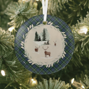 Lamont Ancient Original Scottish Tartan Glas Ornament