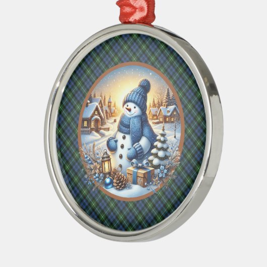 Lamont Ancient Scottish Tartan Christmas Metalen Ornament (Links)