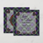 Lamont Scottish clan tartan - Pset Save The Date (Voorkant / Achterkant)