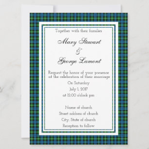 Lamont Scottish Faire-part de mariage