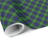 Lamont tartan blue green plaid cadeaupapier (Rol Hoek)