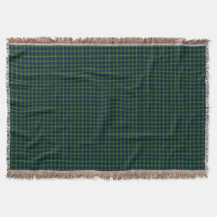 Lamont tartan blue green plaid deken
