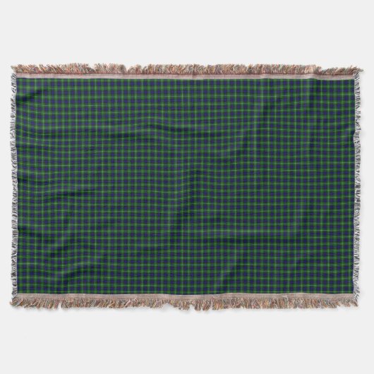 Lamont tartan blue green plaid deken (Voorkant)