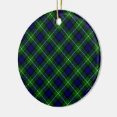 Lamont tartan blue green plaid keramisch ornament (Links)