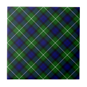 Lamont tartan blue green plaid tegeltje