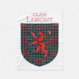Lamont Tartan Scottish Play Lion Rampant Fleece Deken