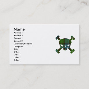 Lamont Tartan Skull No Banner Visitekaartje