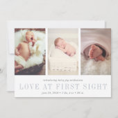 L'amour à la première vue Trois Faire-part de nais (Devant)