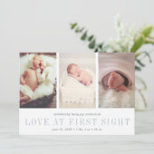 L'amour à la première vue Trois Faire-part de nais (Debout devant)