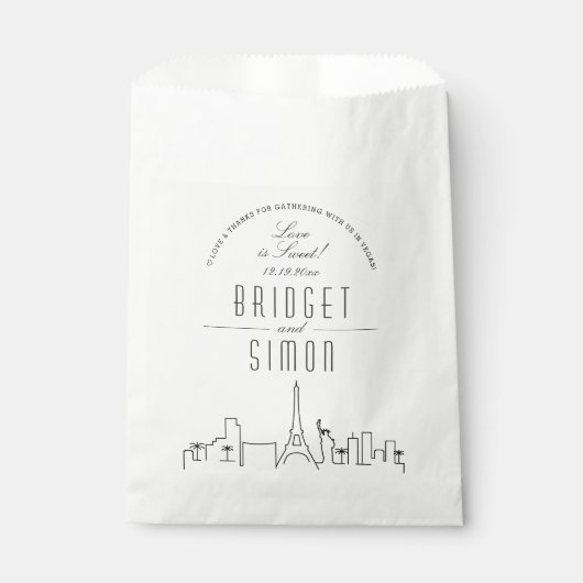 L'amour à Las Vegas | Sacs de préférence de mariag (Devant)