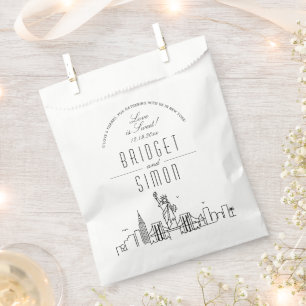 L'amour à New York Sacs de préférence de mariage
