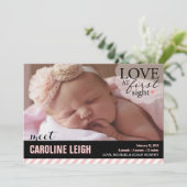 L'amour à première vue | Faire-part bébé (Debout devant)