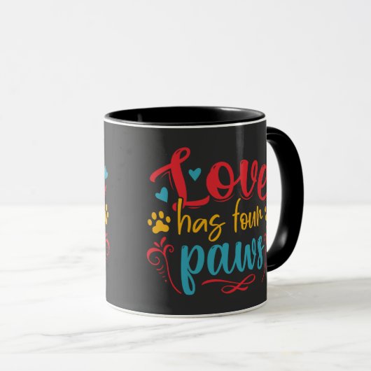 L'amour a quatre pattes Chien Mug (Devant droit)