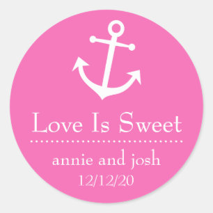 L'Amour Ancre Bateau Est Étiquette Doux (Rose fonc
