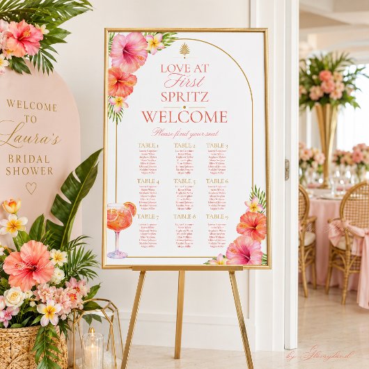 L'amour au premier Spritz Tableau de Sièges Tropic
