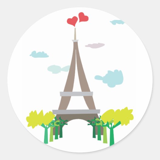 L'amour aux Stickers Tour Eiffel (Devant)