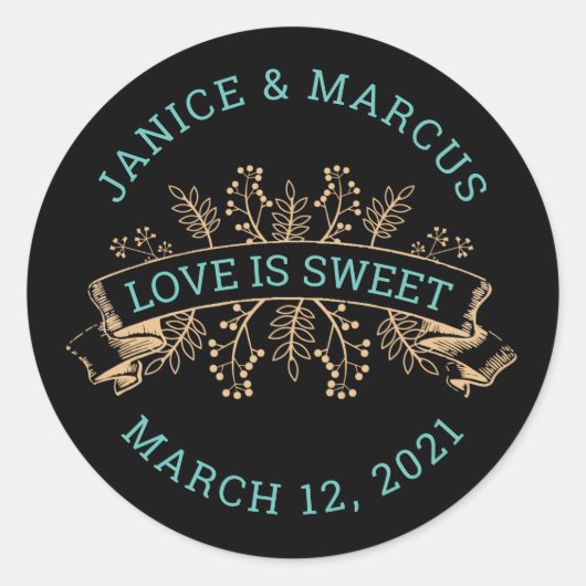 L'amour botanique est des stickers sucrés (Devant)