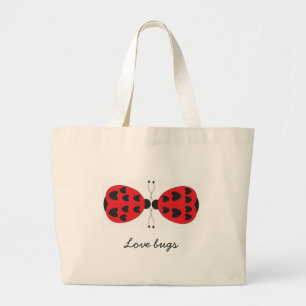 L'amour branche le sac fourre-tout sur table