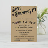 L'amour brasse Bière Thème Douche Invitation (Debout devant)