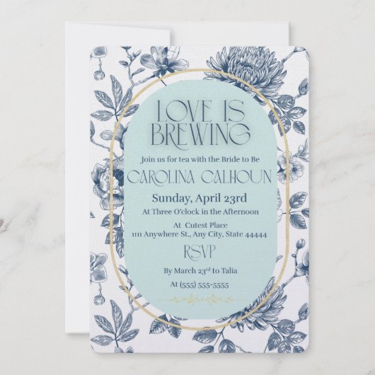 L'amour brasse des invitations de douche nuptiale (Devant)